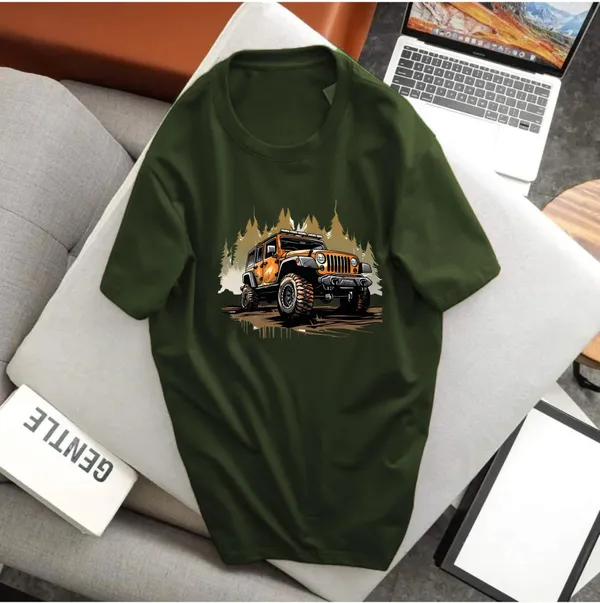 Dark_Green_Pure_Cotton_Printed_Round_Neck_Tshirt_For_Men