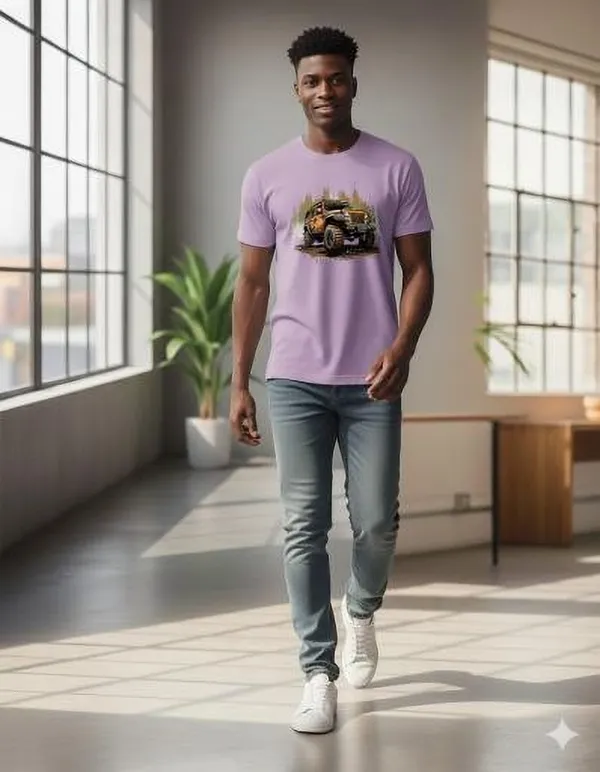 Purple_Pure_Cotton_Self_Design_Round_Neck_Tshirt_For_Men