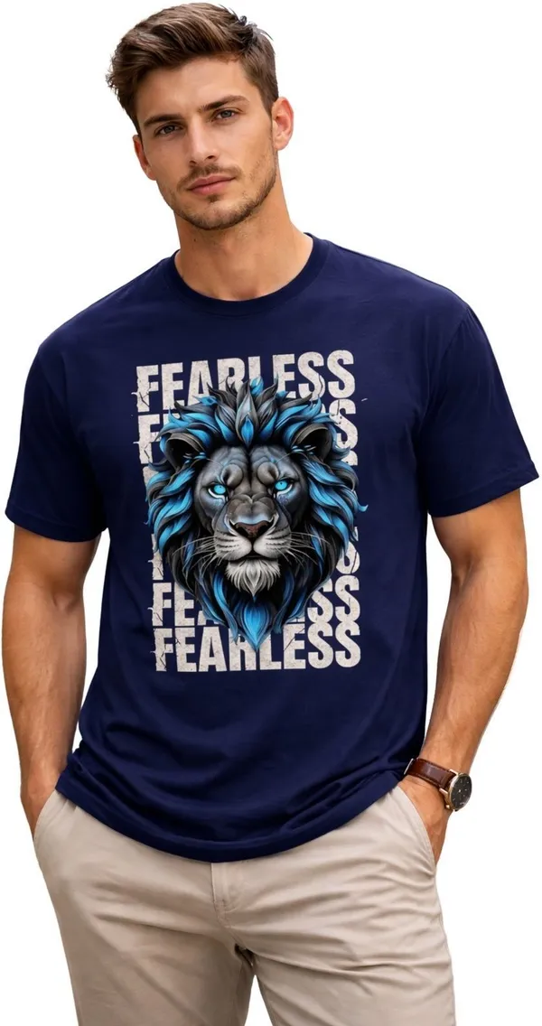 Dark_Blue_Pure_Cotton_Self_Design_Round_Neck_Tshirt_For_Men