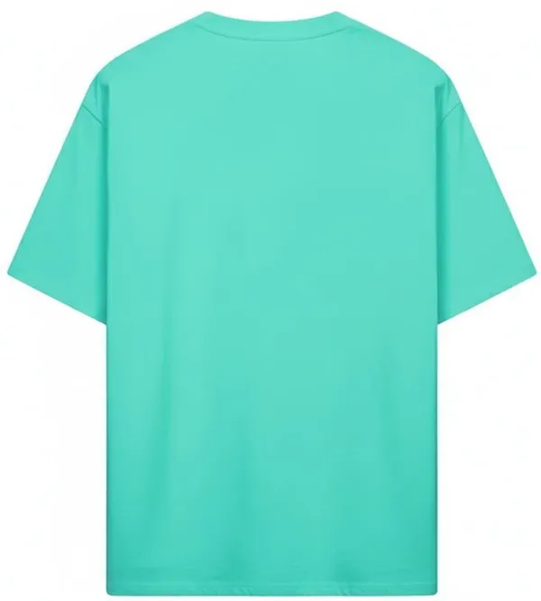Light_Blue_Pure_Cotton_Self_Design_Round_Neck_Tshirt_For_Men