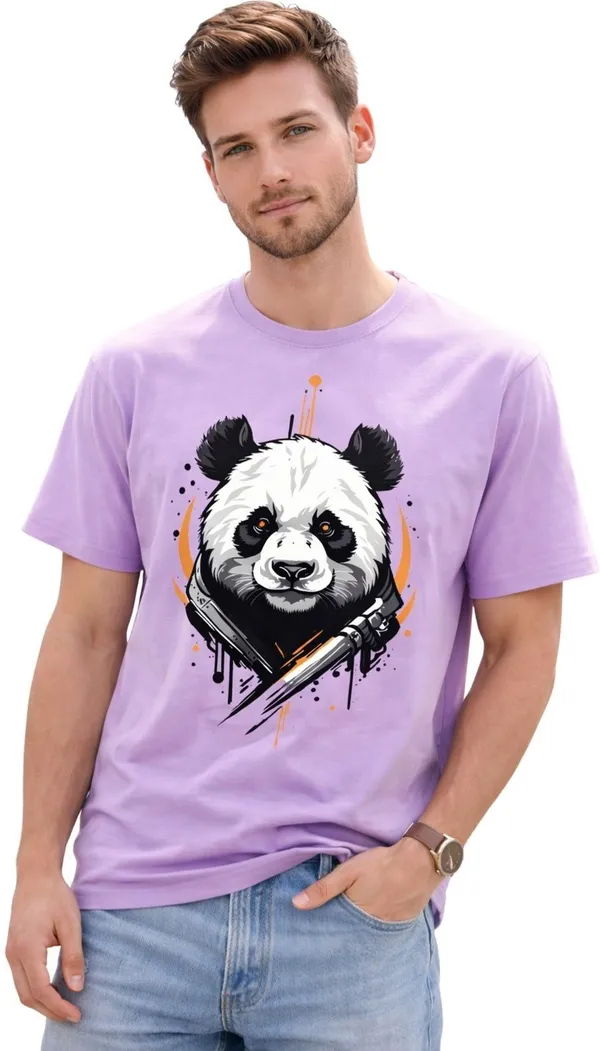 Purple_Pure_Cotton_Self_Design_Round_Neck_Tshirt_For_Men