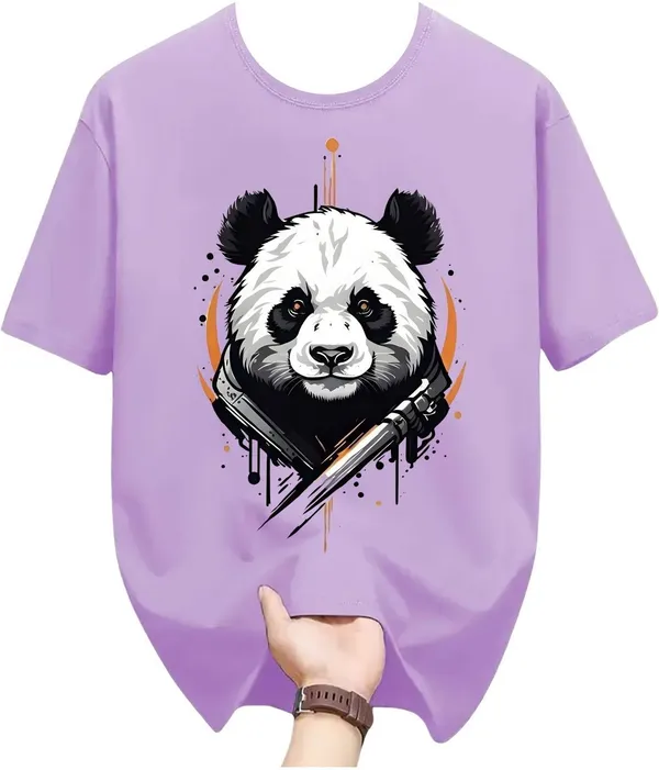 Purple_Pure_Cotton_Self_Design_Round_Neck_Tshirt_For_Men