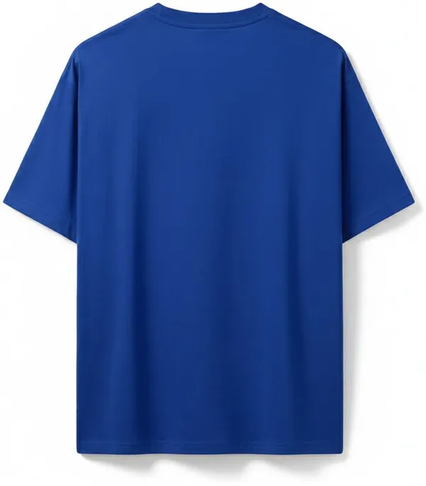Dark_Blue_Pure_Cotton_Self_Design_Round_Neck_Tshirt_For_Men