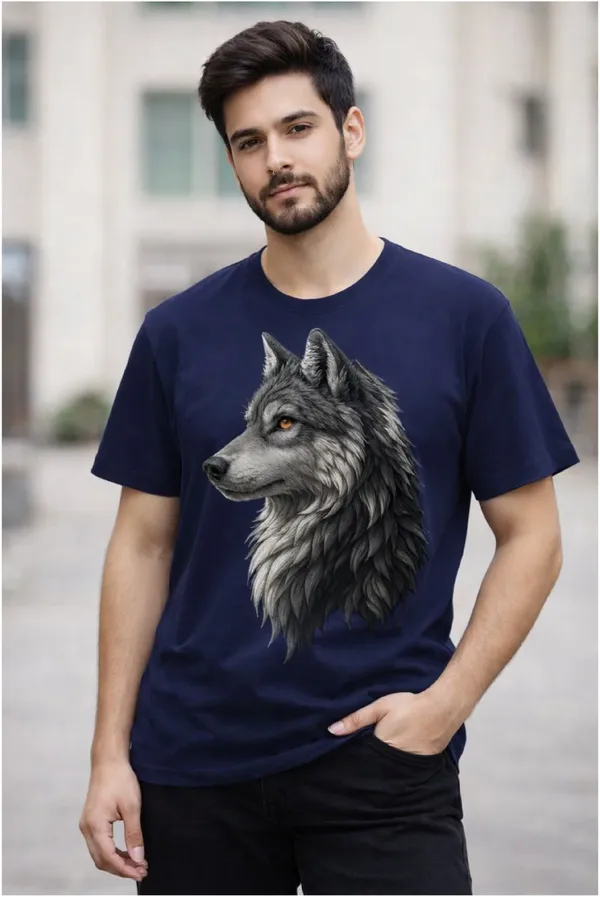 Dark_Blue_Pure_Cotton_Self_Design_Round_Neck_Tshirt_For_Men