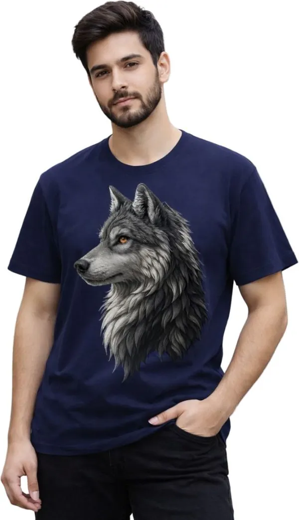 Dark_Blue_Pure_Cotton_Self_Design_Round_Neck_Tshirt_For_Men