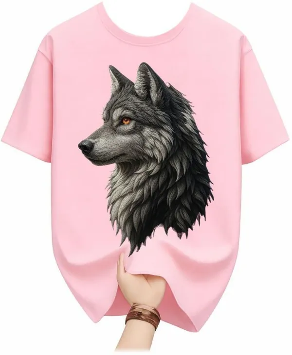 Pink_Pure_Cotton_Self_Design_Round_Neck_Tshirt_For_Men