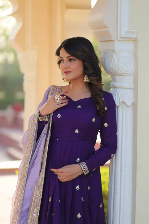 Purple_Premium_Synthetic_Gowns_For_Women
