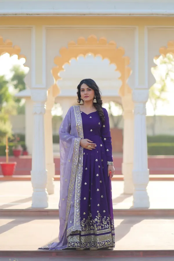 Purple_Premium_Synthetic_Gowns_For_Women