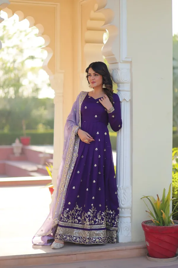 Purple_Premium_Synthetic_Gowns_For_Women