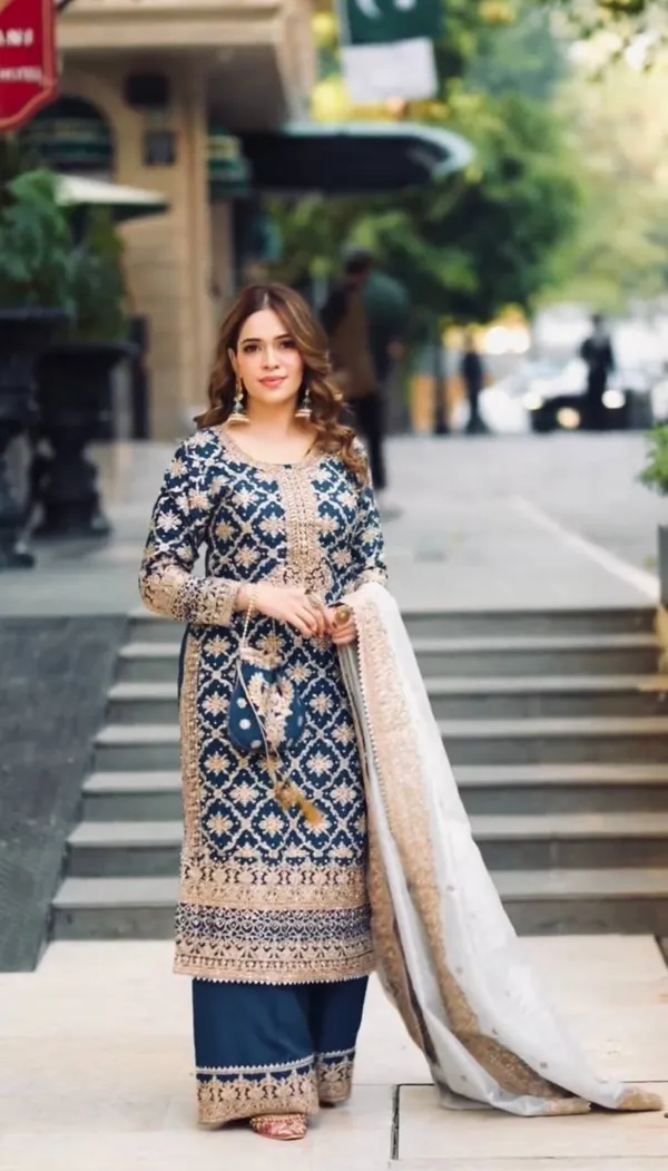 Blue_Premium_Synthetic_Dress_For_Women