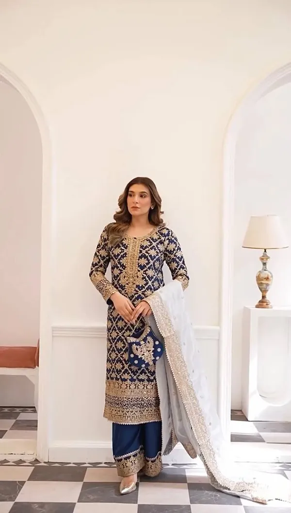 Blue_Premium_Synthetic_Dress_For_Women
