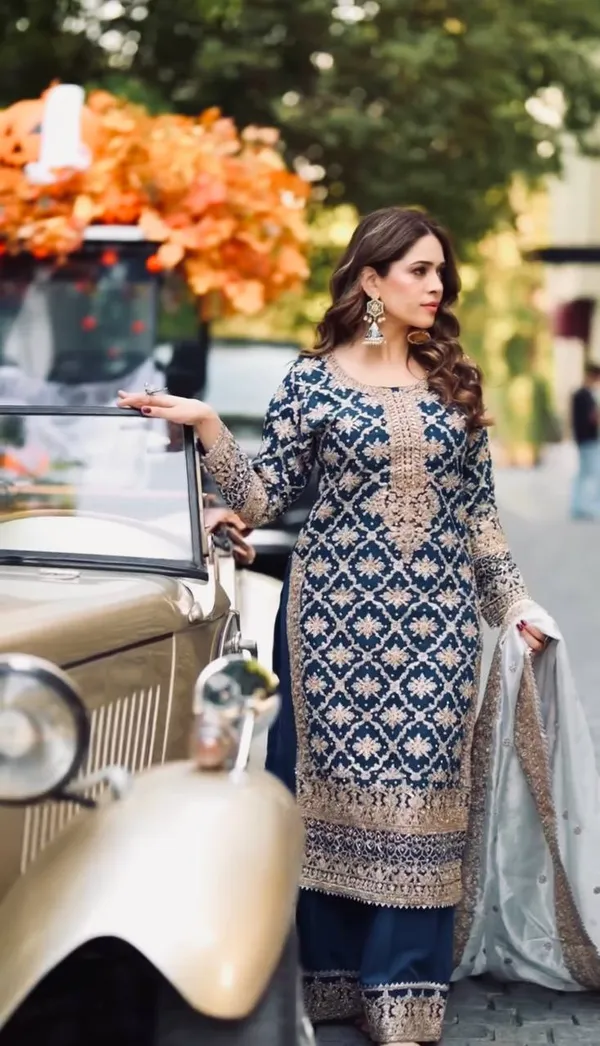 Blue_Premium_Synthetic_Dress_For_Women