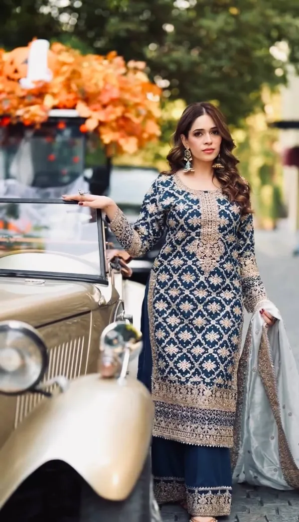 Blue_Premium_Synthetic_Dress_For_Women