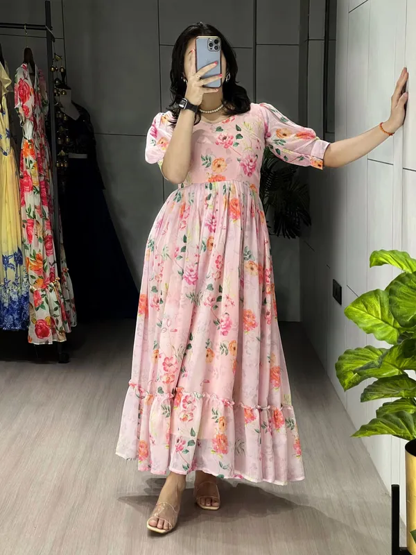 Light_Pink_Floral_Flairy_Kurti_One_Piece_For_Women