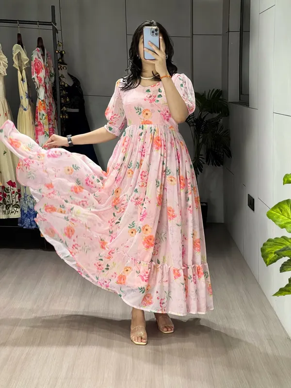 Light_Pink_Floral_Flairy_Kurti_One_Piece_For_Women