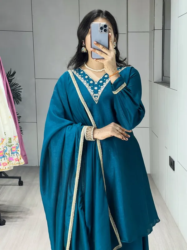 Rama_Peacock_Blue_Elegant_Plazo_Suit_Set_For_Women