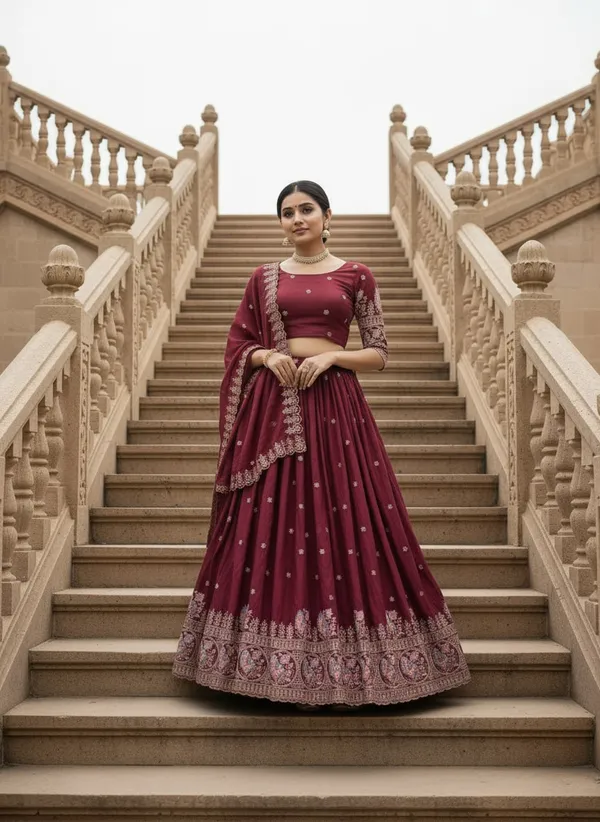 Maroon_Fully_Stitched_Premium_Lehenga_Set_For_Women