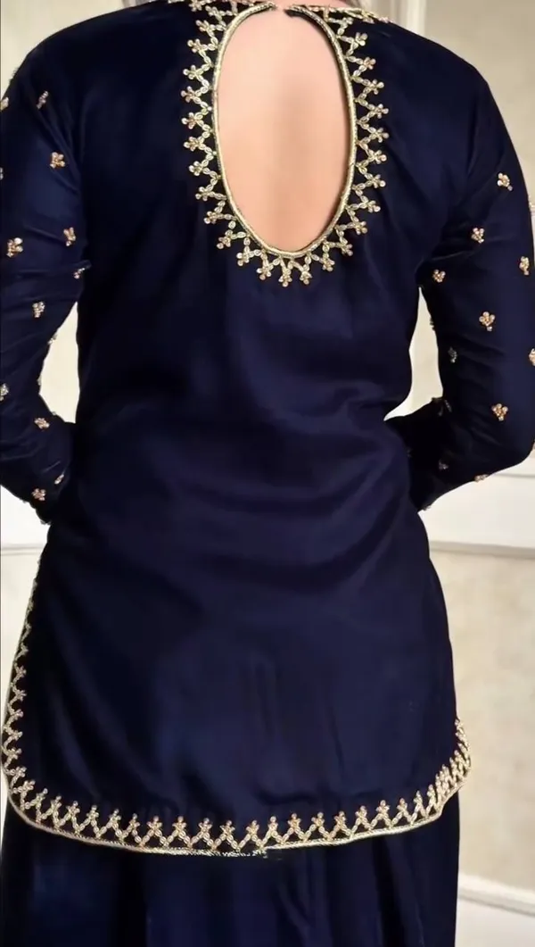 Dark_Blue_Premium_Viscosevelvet_Salwar_Kameez_For_Women