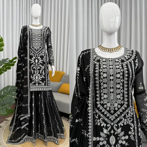 Black_Premium_Synthetic_Sharara_Suit_For_Women