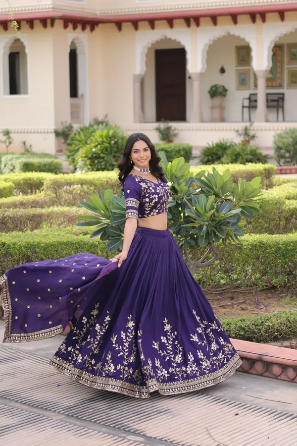 Purple_Fauxgeorgette_Lehenga_Choli_For_Women