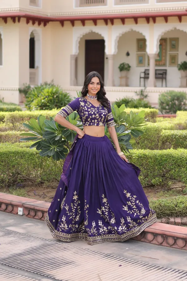 Purple_Fauxgeorgette_Lehenga_Choli_For_Women