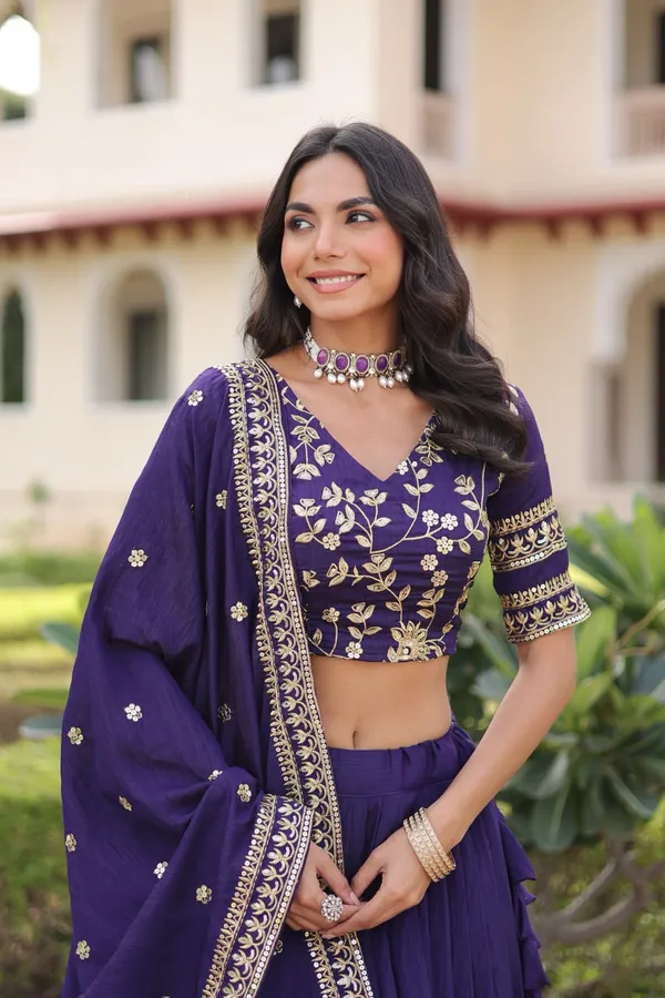Purple_Fauxgeorgette_Lehenga_Choli_For_Women