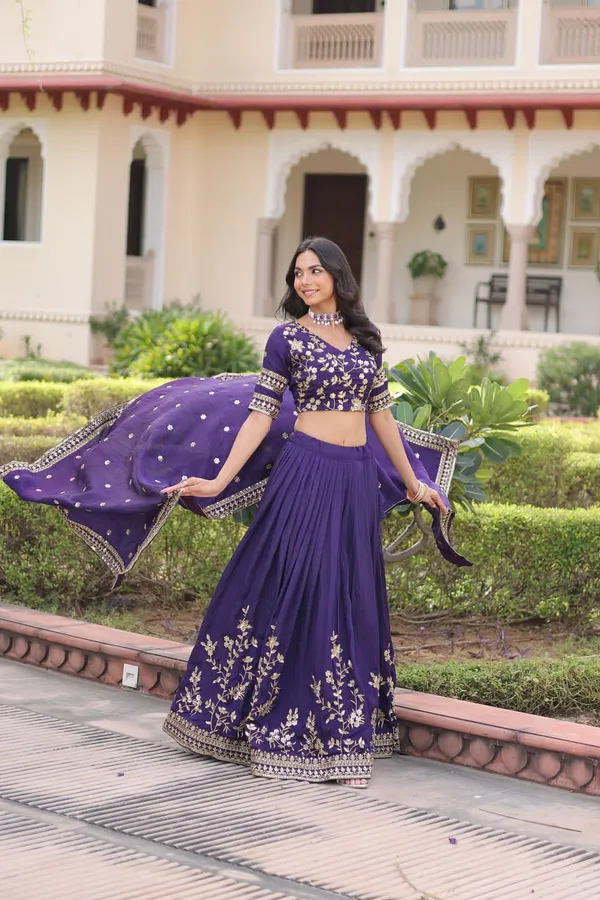 Purple_Fauxgeorgette_Lehenga_Choli_For_Women