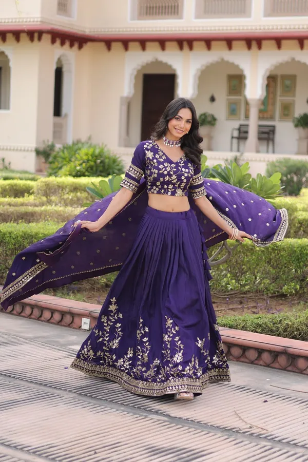 Purple_Fauxgeorgette_Lehenga_Choli_For_Women