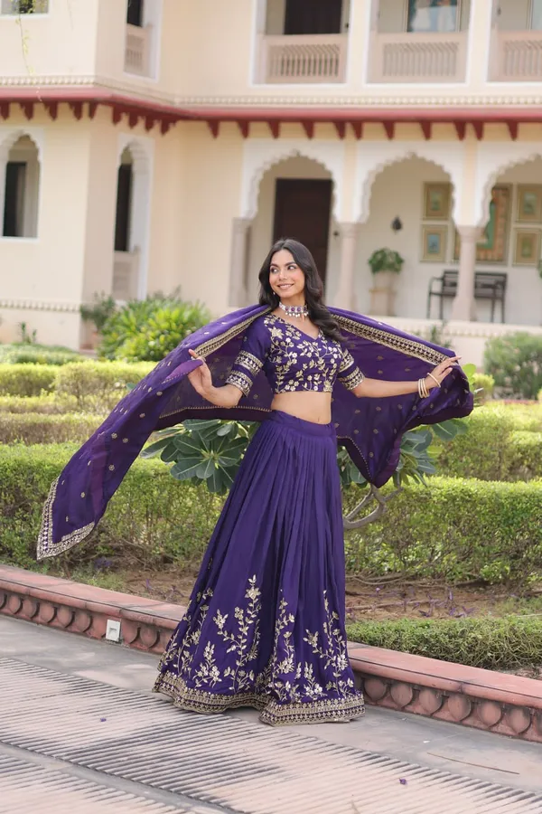 Purple_Fauxgeorgette_Lehenga_Choli_For_Women