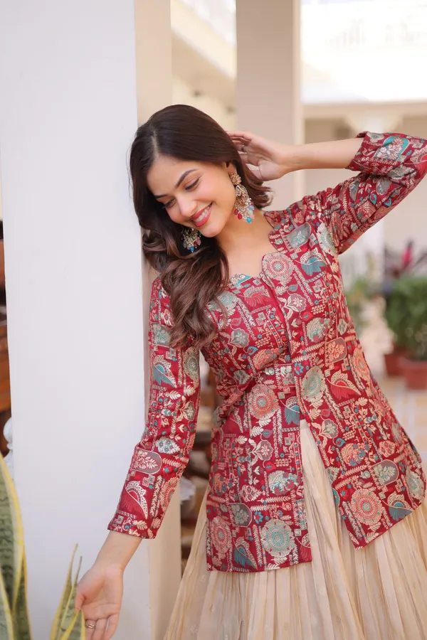 Red_Vichitrasilk_Lehenga_Choli_For_Women