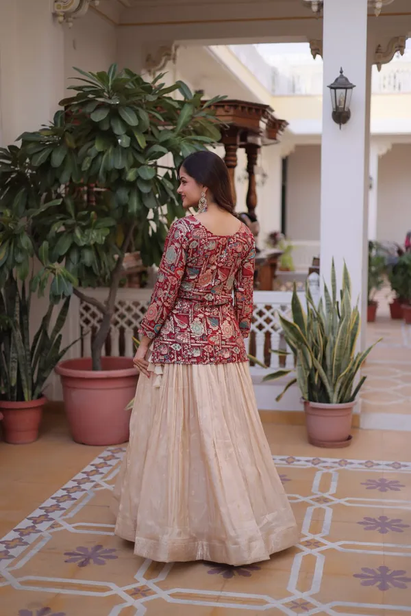 Red_Vichitrasilk_Lehenga_Choli_For_Women