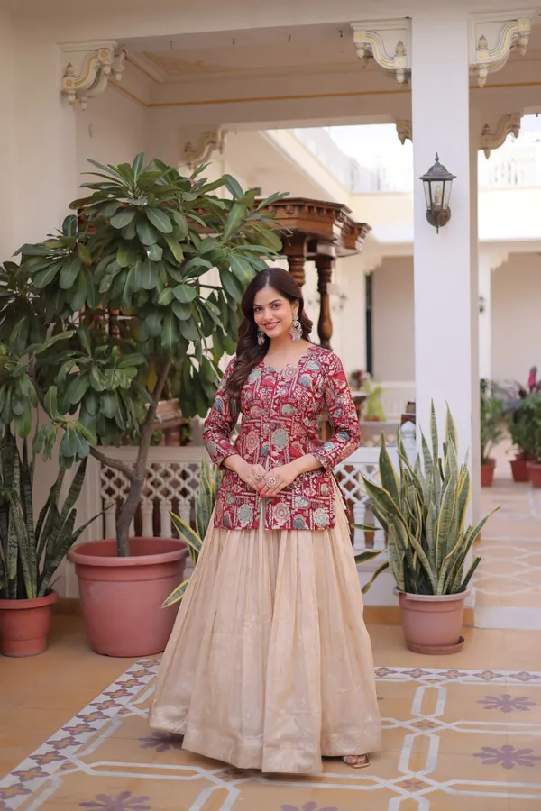 Red_Vichitrasilk_Lehenga_Choli_For_Women