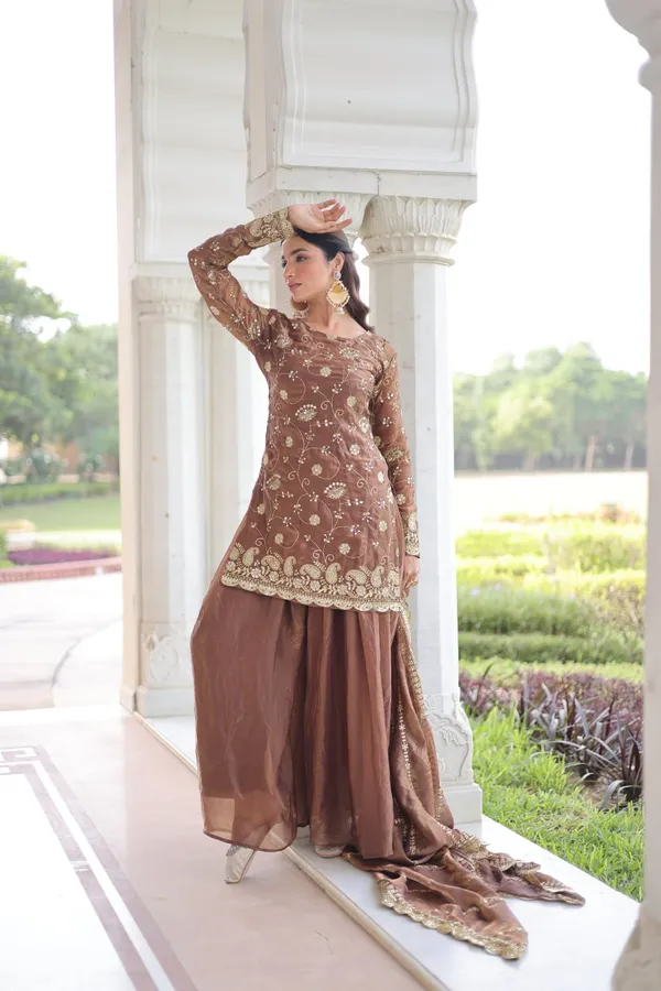 Coffee_Fendy_Sharara_Suit_For_Women