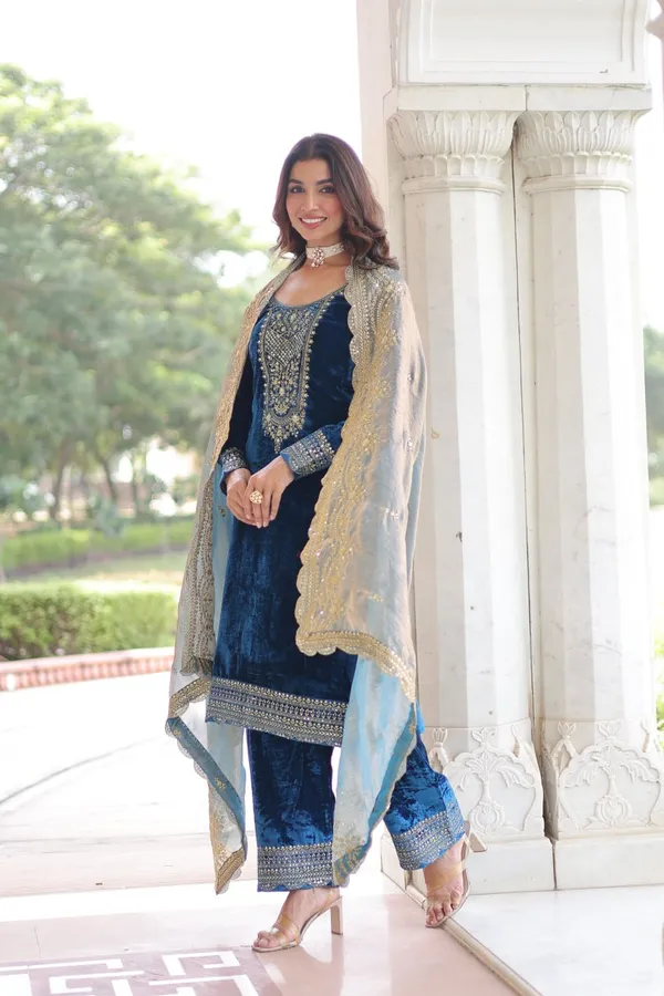 Morpich_Chinnonsilk_Kurti_Pant_For_Women