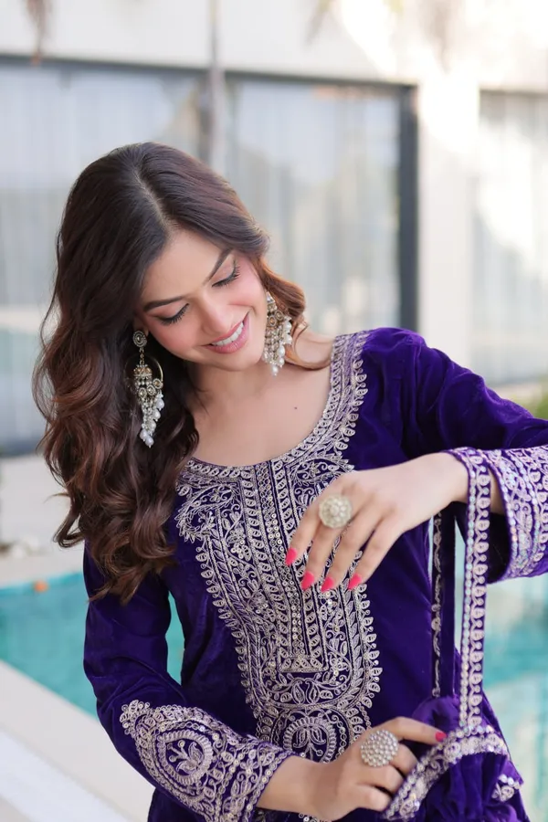 Purple_Gmysilk_Kurti_Pant_For_Women