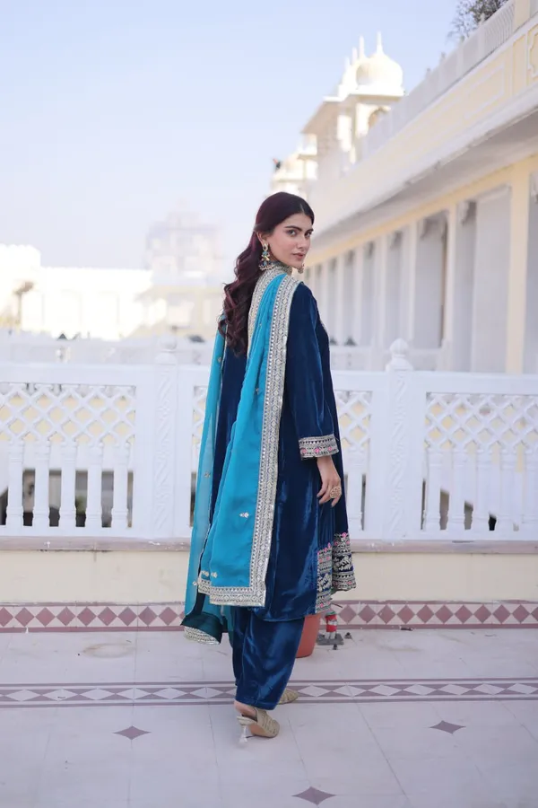 Purple_Vichitrasilk_Kurti_Pant_For_Women