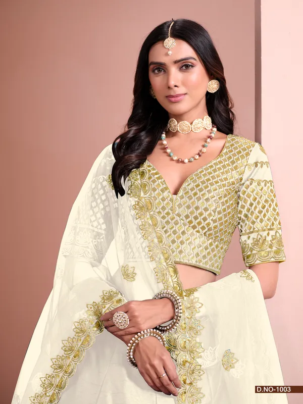 White_Artsilk_Lehenga_Choli_For_Women