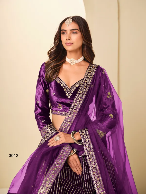 Purple_Icevelvet_Lehenga_Choli_For_Women