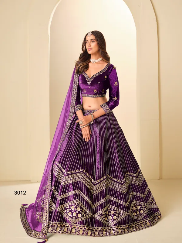 Purple_Icevelvet_Lehenga_Choli_For_Women