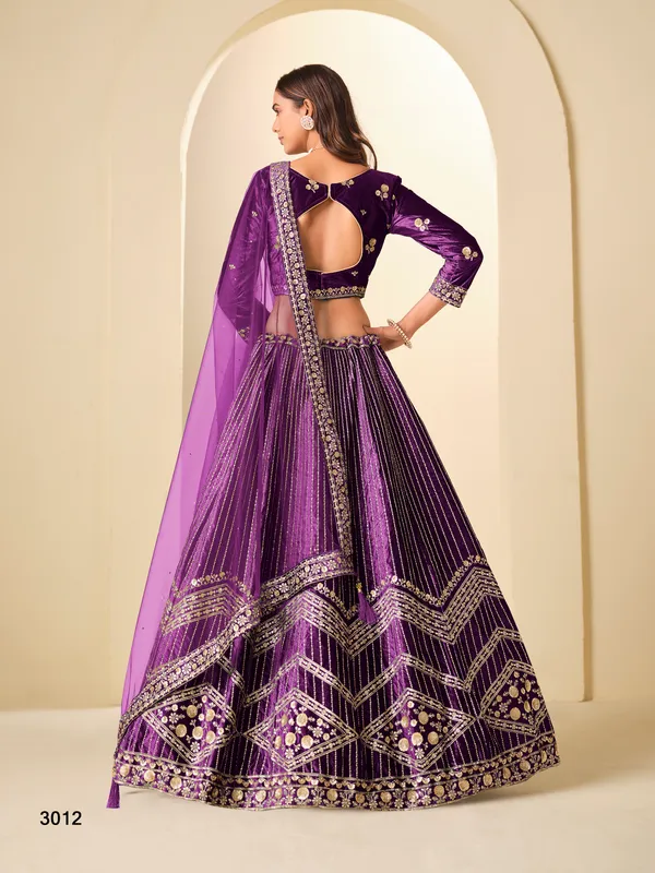 Purple_Icevelvet_Lehenga_Choli_For_Women