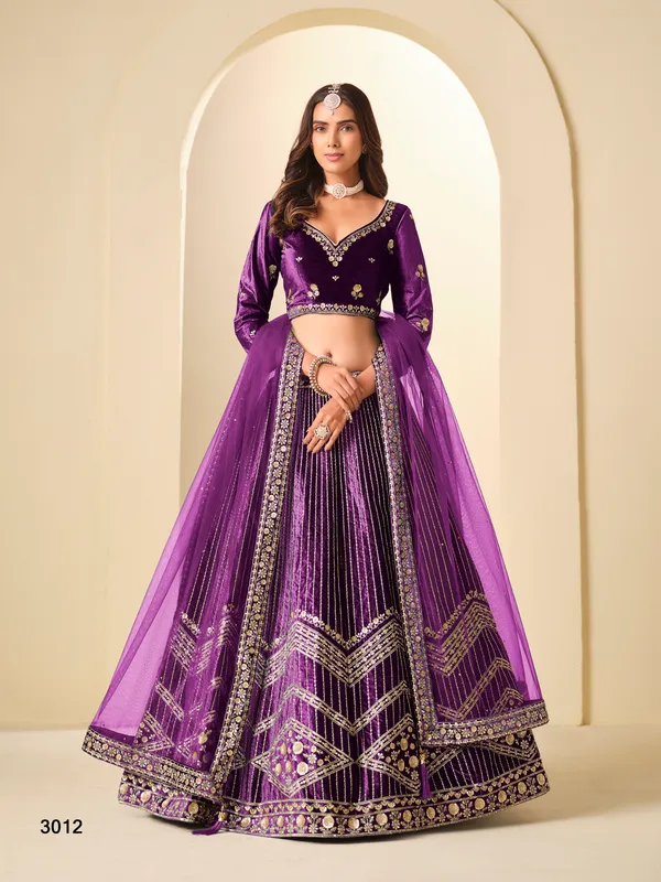 Purple_Icevelvet_Lehenga_Choli_For_Women