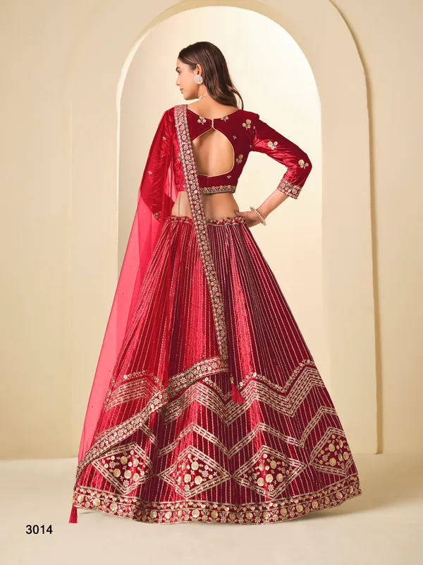 Red_Icevelvet_Lehenga_Choli_For_Women