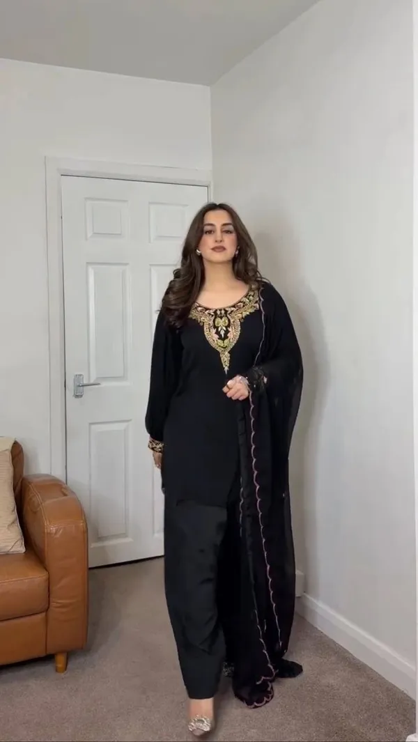 Black_Fauxgeorgette_Farshi_Suit_For_Women
