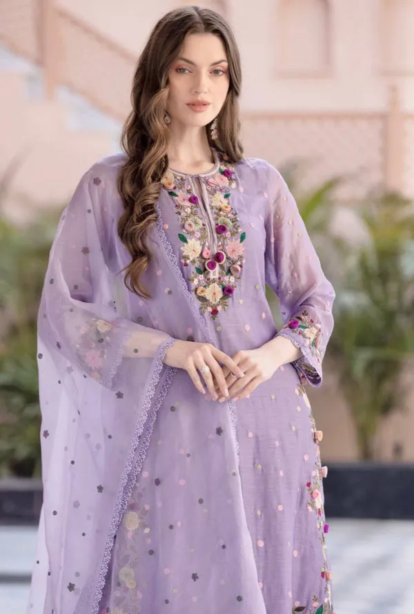 Purple_Fauxgeorgette_Kurti_Plazzo_For_Women