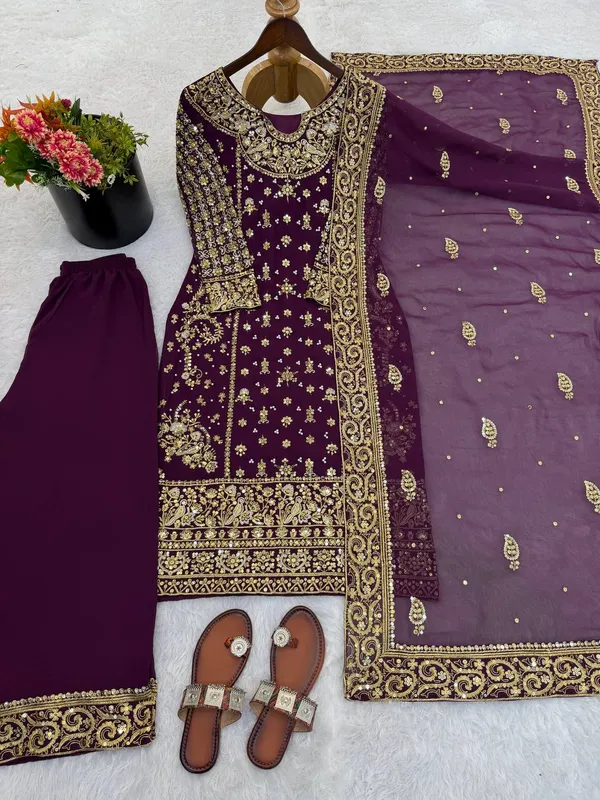 Purple_Crunchysilk_Sharara_Suit_For_Women