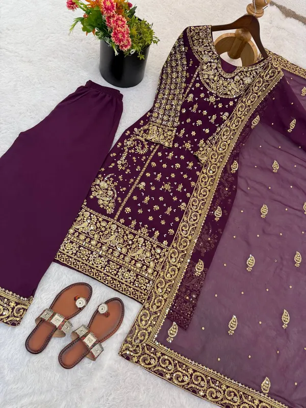 Purple_Crunchysilk_Sharara_Suit_For_Women