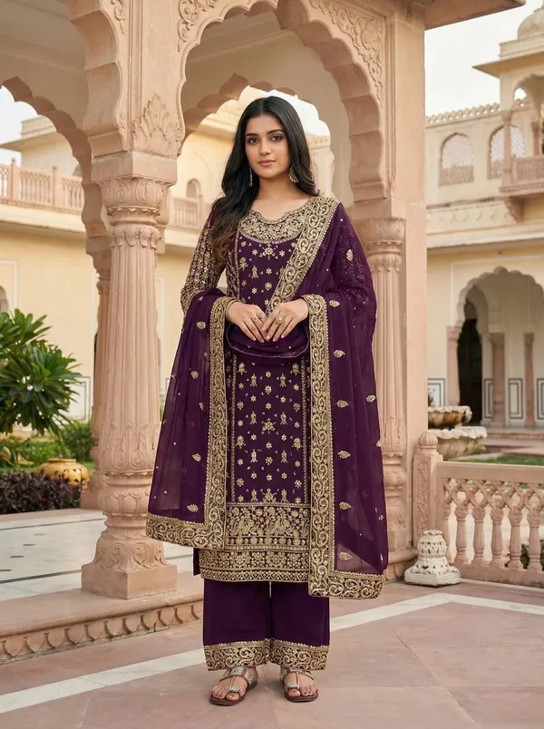 Purple_Crunchysilk_Sharara_Suit_For_Women