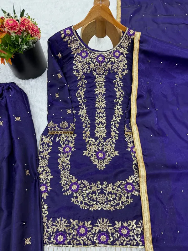 Purple_Gmysilk_Kurti_Plazzo_For_Women