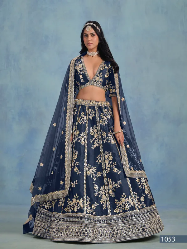 Blue_Artsilk_Lehenga_Choli_For_Women