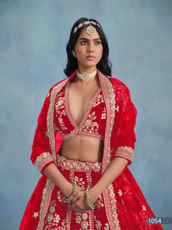 Red_Artsilk_Lehenga_Choli_For_Women